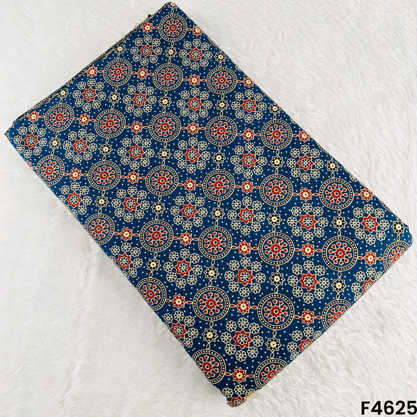 Ajrak Print Cambric Cotton Fabric- F4625